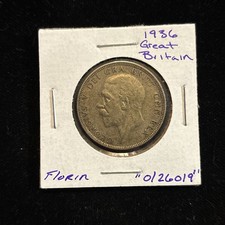1936 great britain florin circulated World Silver &ldquo;0126018&rdquo; UK England