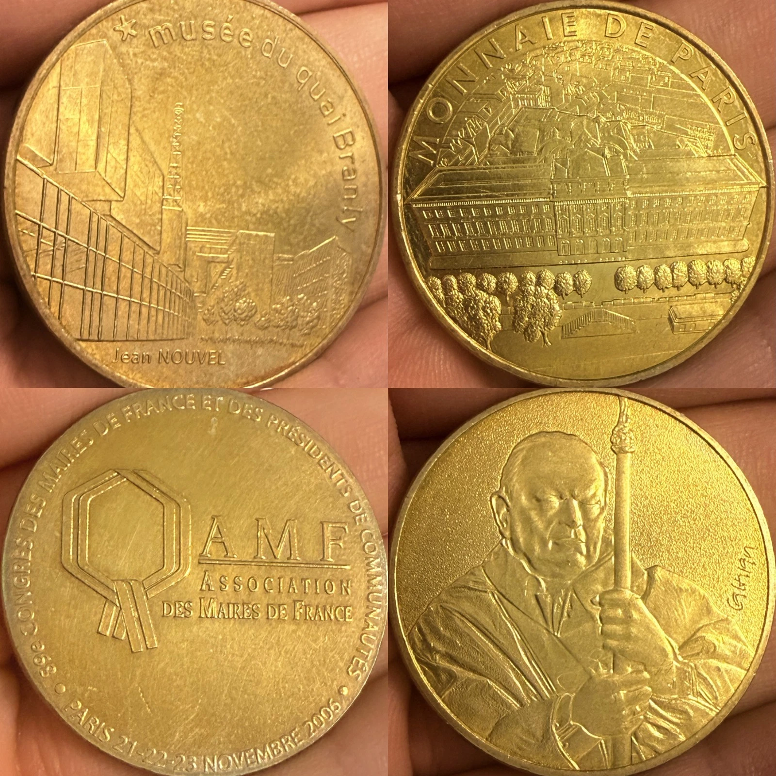 Paris 75 - Lot Jetons Touristiques Médailles Souvenirs Monnaie de Paris