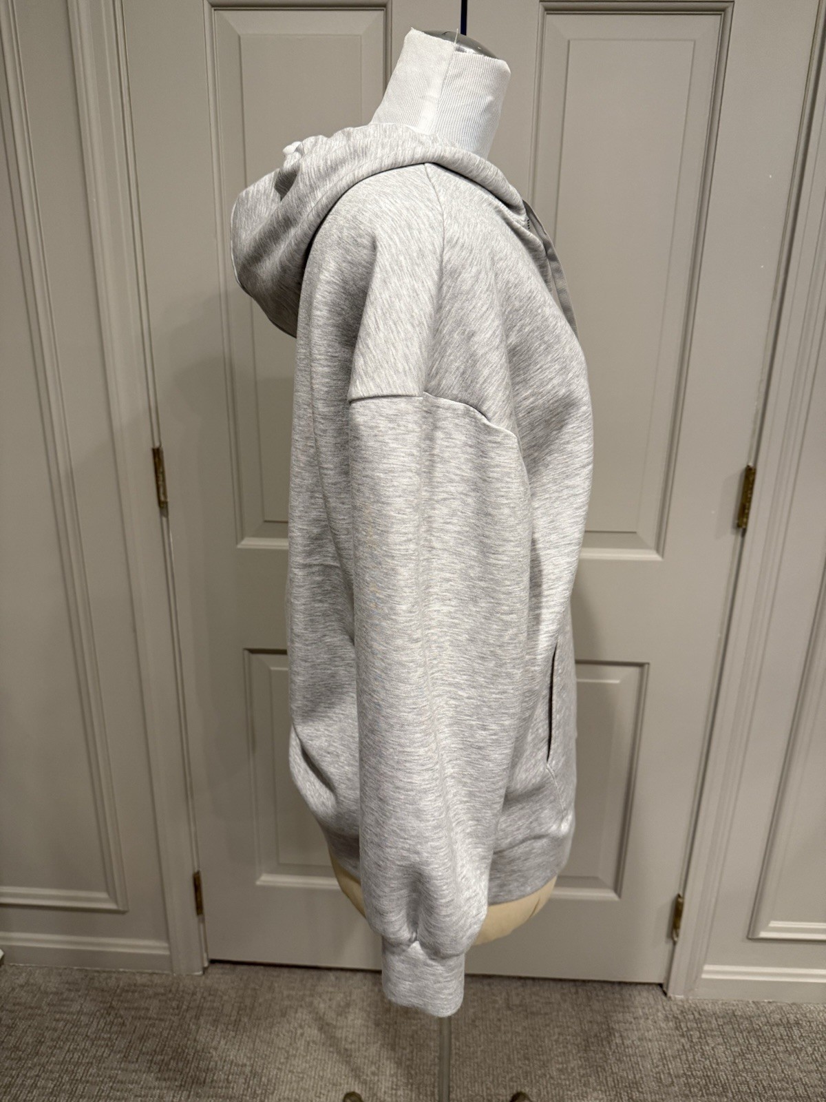 SPANX Air Essentials Medium Gray Heathered Hoodie… - image 2