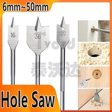 6mm to 50mm Flat Wood Bits Hole Saw Cutter Woodworking Spade Bit Wood Drill Bits