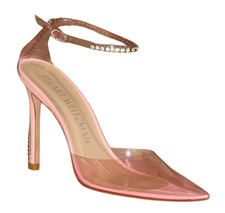 Stuart Weitzman STUART GLAM 110 CRYSTAL EMB PVC  Leather Pump 8.5 MSRP 595 NWB