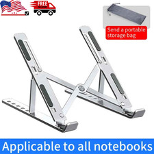 Aluminum Alloy Laptop Holder Stand Adjustable Foldable Portable for Notebook US