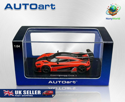 AUTOart 1:64 KOENIGSEGG ONE:1 Diecast Auto Modell Lava Orange/Carbon Fiber AA20044