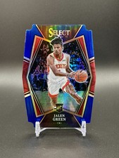 2021-22 Panini Select Jalen Green Premiere #190 Blue Die Cut 100/249 Rookie Card