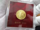 1990 $10 (1/4 oz) Gold American Eagle BU w/ Holder (Low Mintage: 41K)