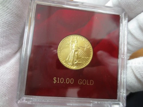 1990 $10 (1/4 oz) Gold American Eagle BU w/ Holder (Low Mintage: 41K)