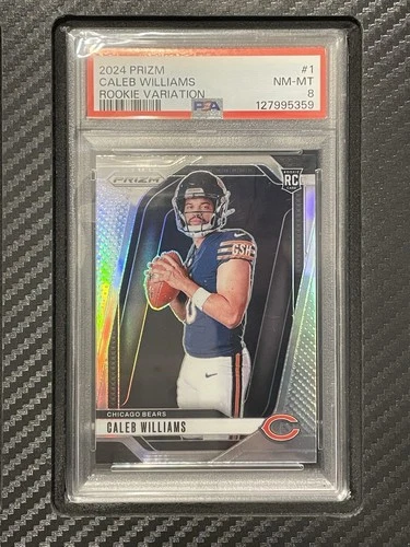 2024 PSA 8 Caleb Williams RC #1 Rookie Variation Silver Prizm Panini Prizm NFL