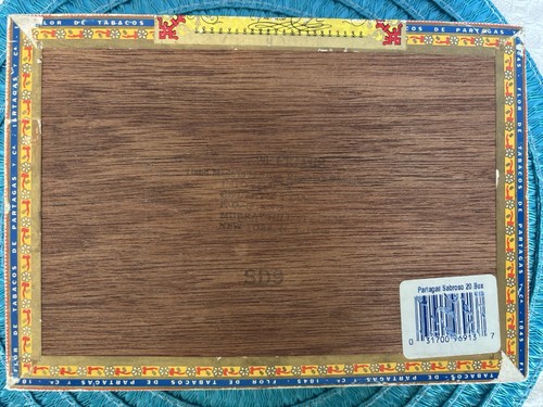 Flor De Tabacos Partagas 1845 Scatola di Sigari "Vuota" Tenuta 20 Sigari Vintage - Foto 7 di 9