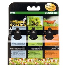 Dennerle Nano Kit Biocondizionatore + Crusta Fit + Fertilizzante