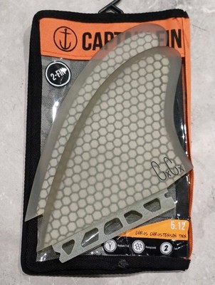 Captain Fin Co Chris Christenson 5,12'' Twin Keel Fin Surfboard Set Futures 