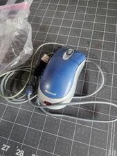 Microsoft Optical Mouse Blue Silver USB Model X08-72983 Tested