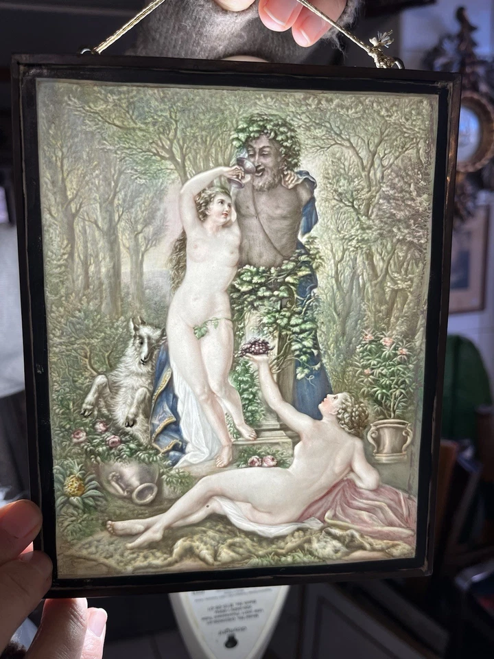 Sublime LITHOPHANIE Polychrome ancienne en porcelaine XIXème Antique porcelain - Photo 3/3