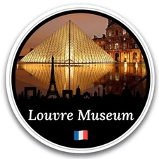 Magnet Me Up Louvre Museum Magnetic Decal - 5" Round - Made in USA