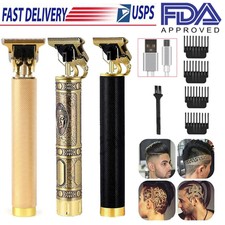 Men Electric Hair Trimmer Professional Vintage T9 Rechargeable Hair Clippers