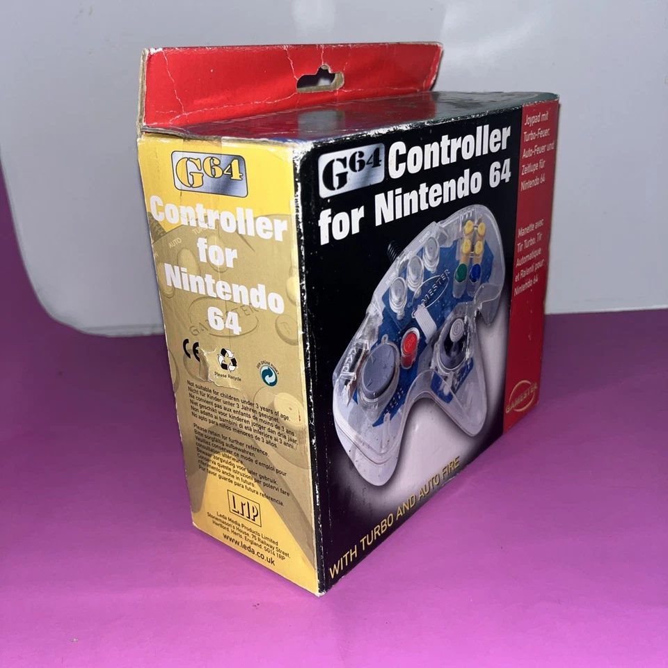 Transparent Gamester N64 Controller For The Nintendo 64 Games Console new vtg - Image 2 of 4