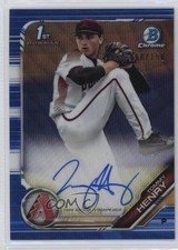 2019 Bowman Draft Chrome Pick Blue Wave Refractor 68/150 Tommy Henry Auto 01nw