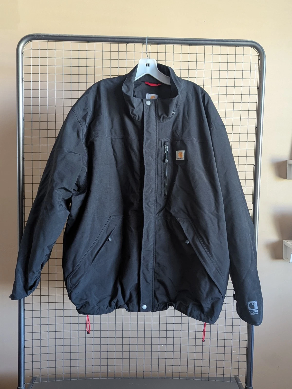 Carhartt Storm Defender Shoreline Jacket No Hood Mens 3XL Black Waterproof J162