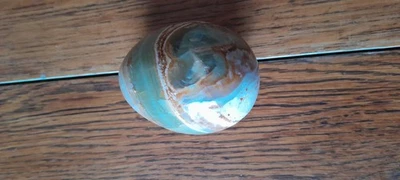 Vintage Onyx AlabasterEgg decorative Display - Image 1 of 2