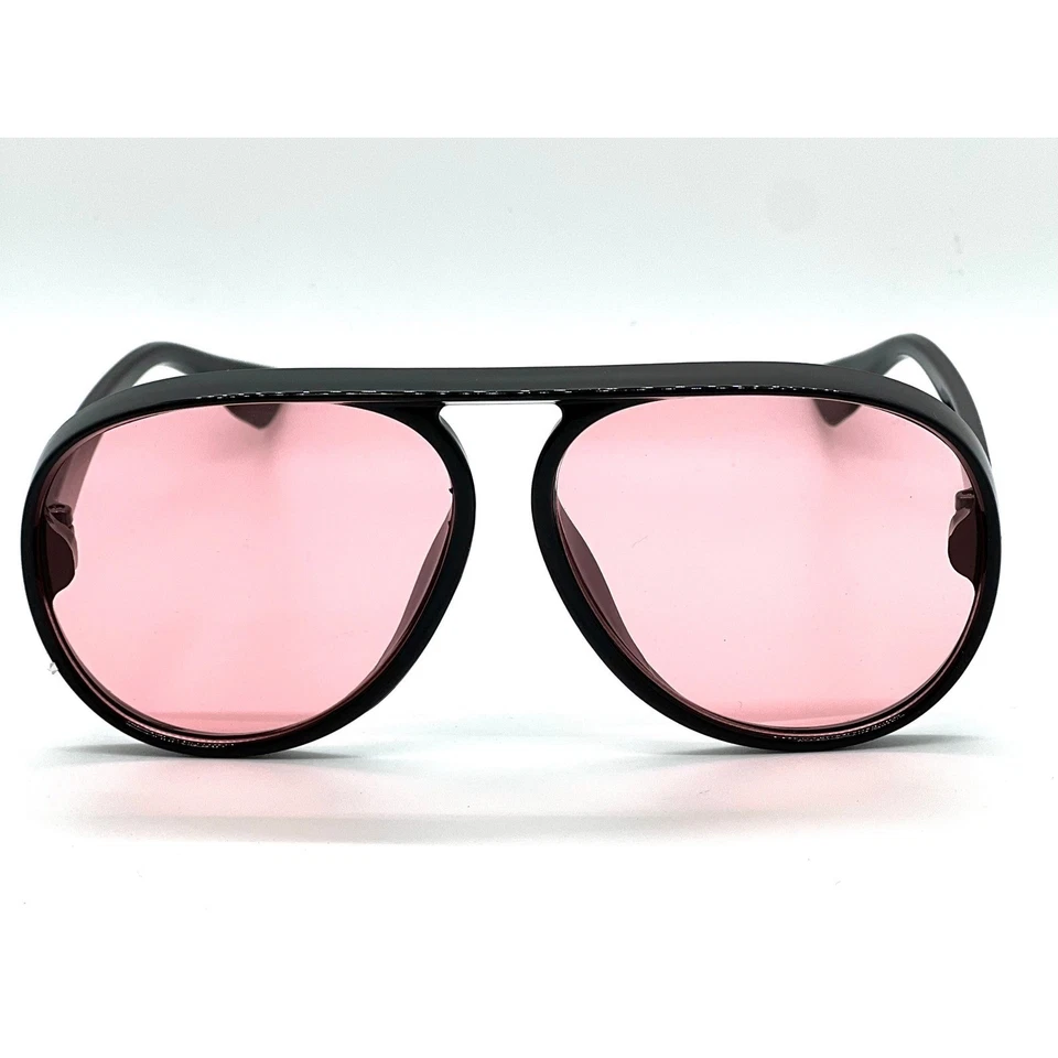 Розовые линзы солнцезащитные очки моды круглый мужчин абажуры ретро толстая оправа UV400 Lentes новый - Изображение 3 из 4