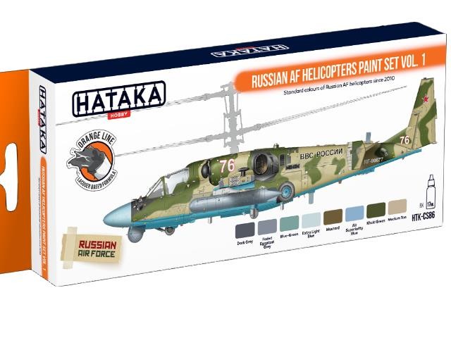 Hataka HTKCS86 8 x 17ml - Lacquer Paint Set - Russian AF Helicopters vol. 1