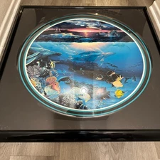 Vintage Christian Riese Lassen Sea Marine Life Framed Print  33"x33” 19/100