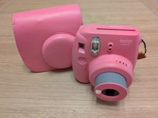 Fujifilm Instax Mini 9 Instant Camera Flamingo Pink & Case - Free Same Day Ship