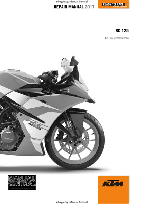 KTM MOTORRAD 2017 - RC 125 - WERKSTATT SCHECKHEFT - NACHDRUCK