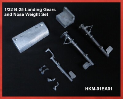 HK Models 01EA01 Metal Landing Gears & Nose Weight for 1/32 B25 - USA Shipping