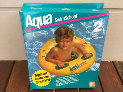 AQUA Inflatable Triple Chamber Swim Ring Tube Water Float Kids