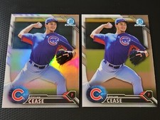 2016 Bowman DYLAN CEASE Chrome Refractor & Base Baseball Card Lot (2)  No Hitter