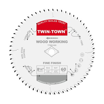 81/4inch 60 Teeth Atb Fine Finish Thin Kerf Saw Blade With 5/8inch Dmk Arbor