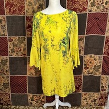 Free People Tracy Reese Flounce Sleeve Silk Mini Dress Women's 8 Oleander Dream