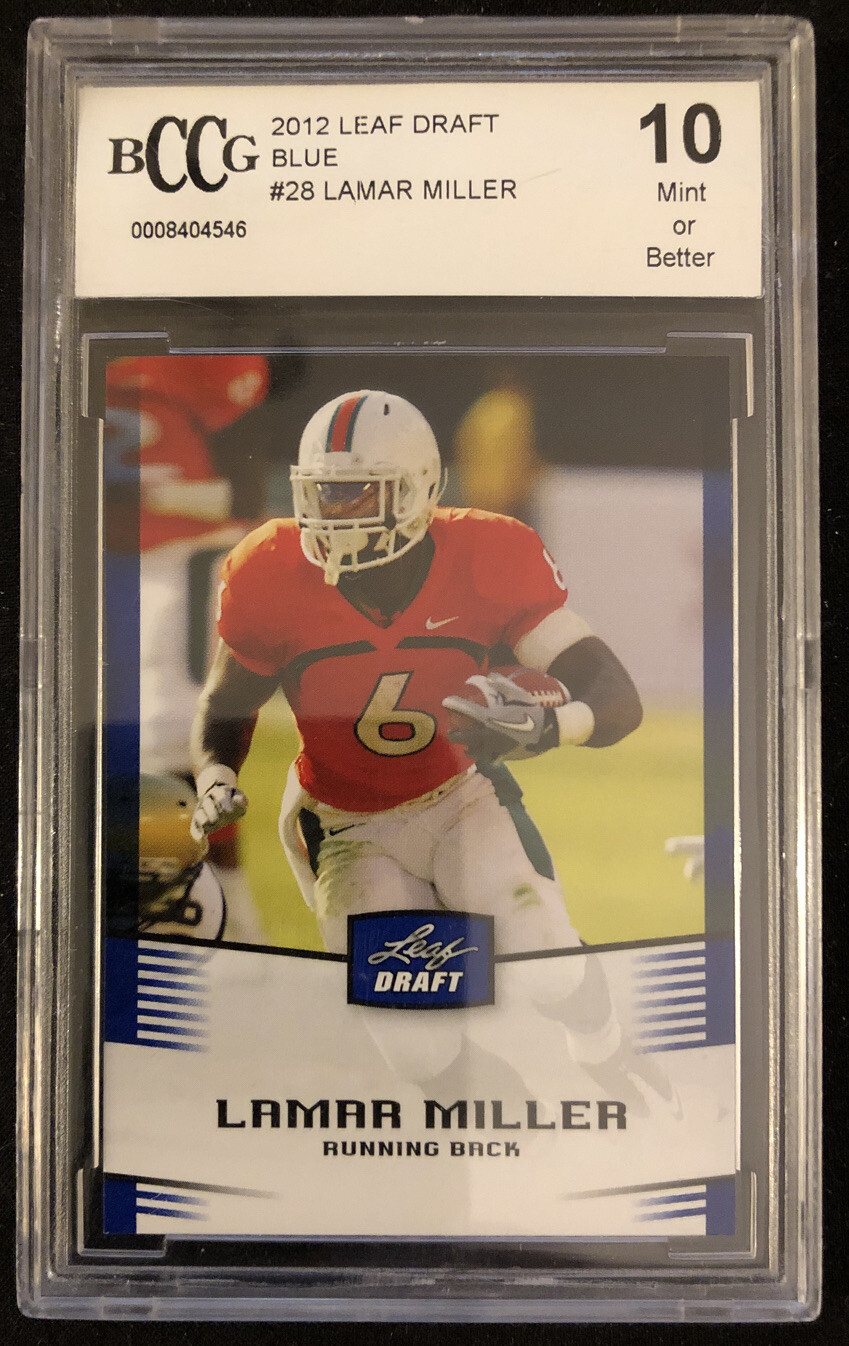 Lamar Miller Leaf Draft #28 Blue Border