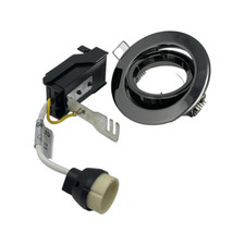 Downlight Black Chrome GU10 Adjustable Recessed LED Ceiling Light Fixture Spotli