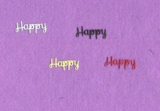 HAPPY die cuts scrapbook cards