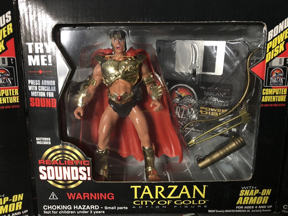 Lote de figuras de acción de colección Tarzán The Epic Adventures City of Gold Foto 2 de 4