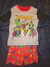 Marvel Classic Avengers Size 6/7 Shirt Shorts Boys Pajama Set