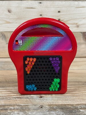 Lite Brite Mini Game Greenbrier International Red Light Up Pegs Art Travel Toy