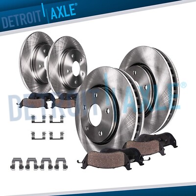 Front Rear Brake Rotors Brake Pad for 2006 - 2010 Chevrolet Impala Monte Carlo