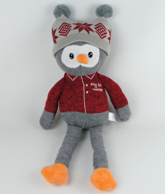 Spark Create Imagine Plush Owl Stuffed Animal Rattle Crinkle My 1st Winter 18''