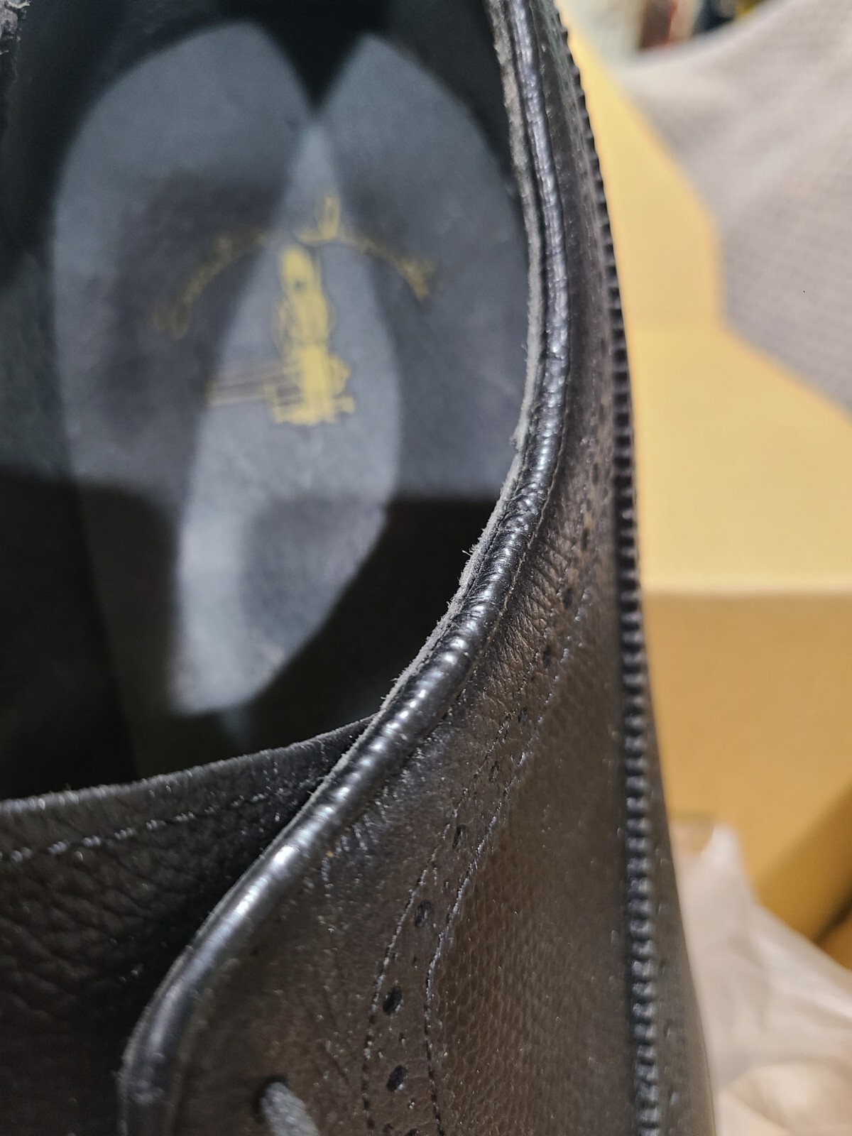 Executive Imperial By B.A. Mason Vintage Wingtip Black  Men Dress Shoes SZ 10.5