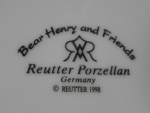 1 Kuchenteller Frühstück Reutter Porzellan Bear Henry and Friends Bärchenteller - Picture 6 of 6