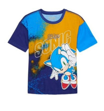 Sonic the Hedgehog Boy's Color Block Graphic Tee Size 2XL 18 