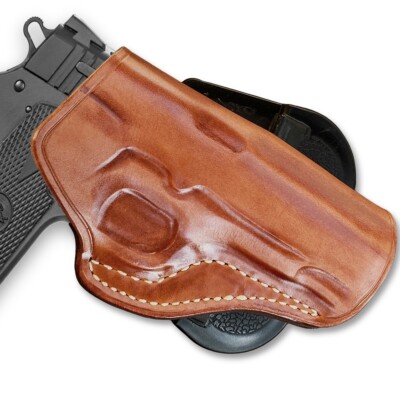 Premium Leather OWB Paddle Holster, Open Top Fits, Sig Sauer P230