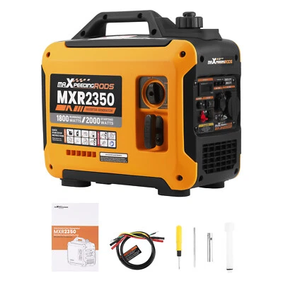 MAXPEEDINGRODS 2KW Inverter Stromerzeuger Benzin mit Digitalanzeige Eco-Modus Leiser Betrieb