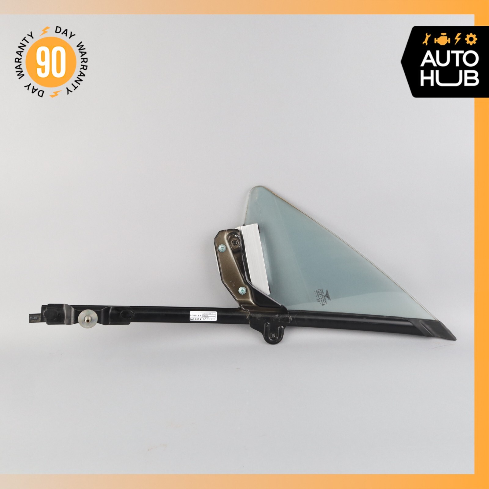 03-10 Bentley Continental GT Front Right Side Door Vent Window Glass OEM