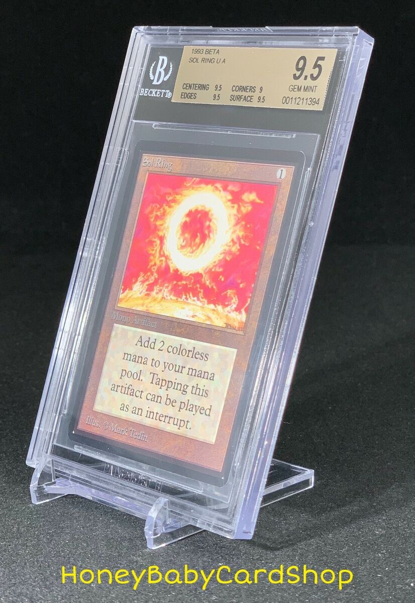 MTG Limited Edition Beta 1993 Sol Ring BGS 9.5 GEM MINT Old MTG Limited Edition Beta 1993 Sol Ring BGS 9.5 GEM MINT Old