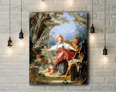 Jean-Honore Fragonard: Blind Man's Bluff. Fine Art Canvas