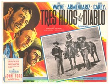 3 GODFATHERS Lobby Card Size 12.5x17 Movie Poster Mexican B JOHN WAYNE ( Three )