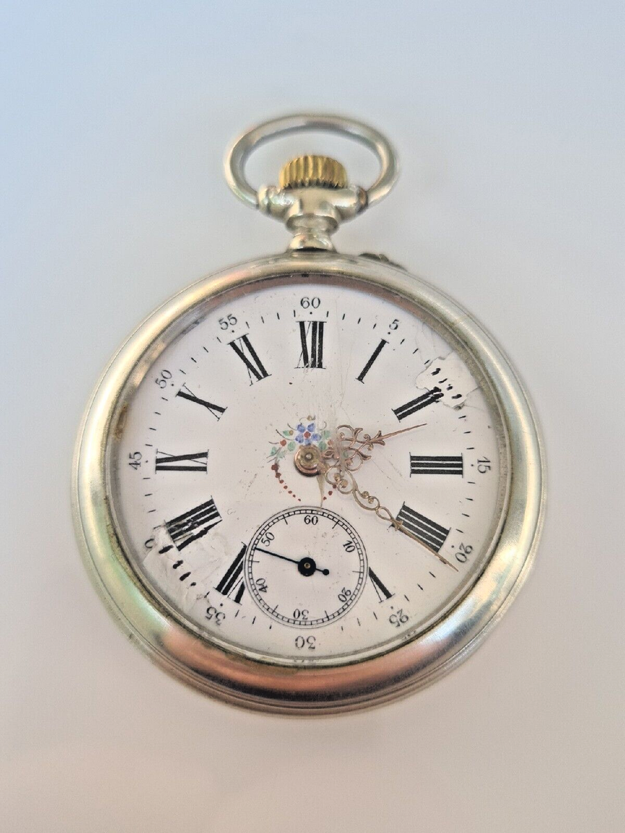 Antike Mechanische Taschenuhr POCKET WATCH LÄUFT 1-12